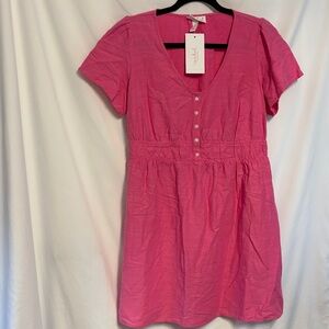 Isabel Maternity by Ingrid & Isabel Pink Mini Dress SZ S NWT Cotton Blend